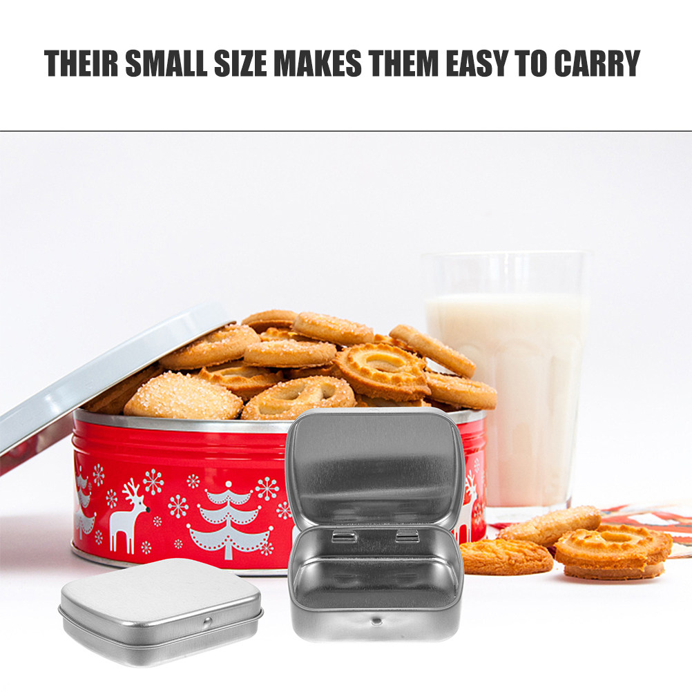 5Pcs Portable Metal Tin Box Co - огляд і ціна Tin Container Lid