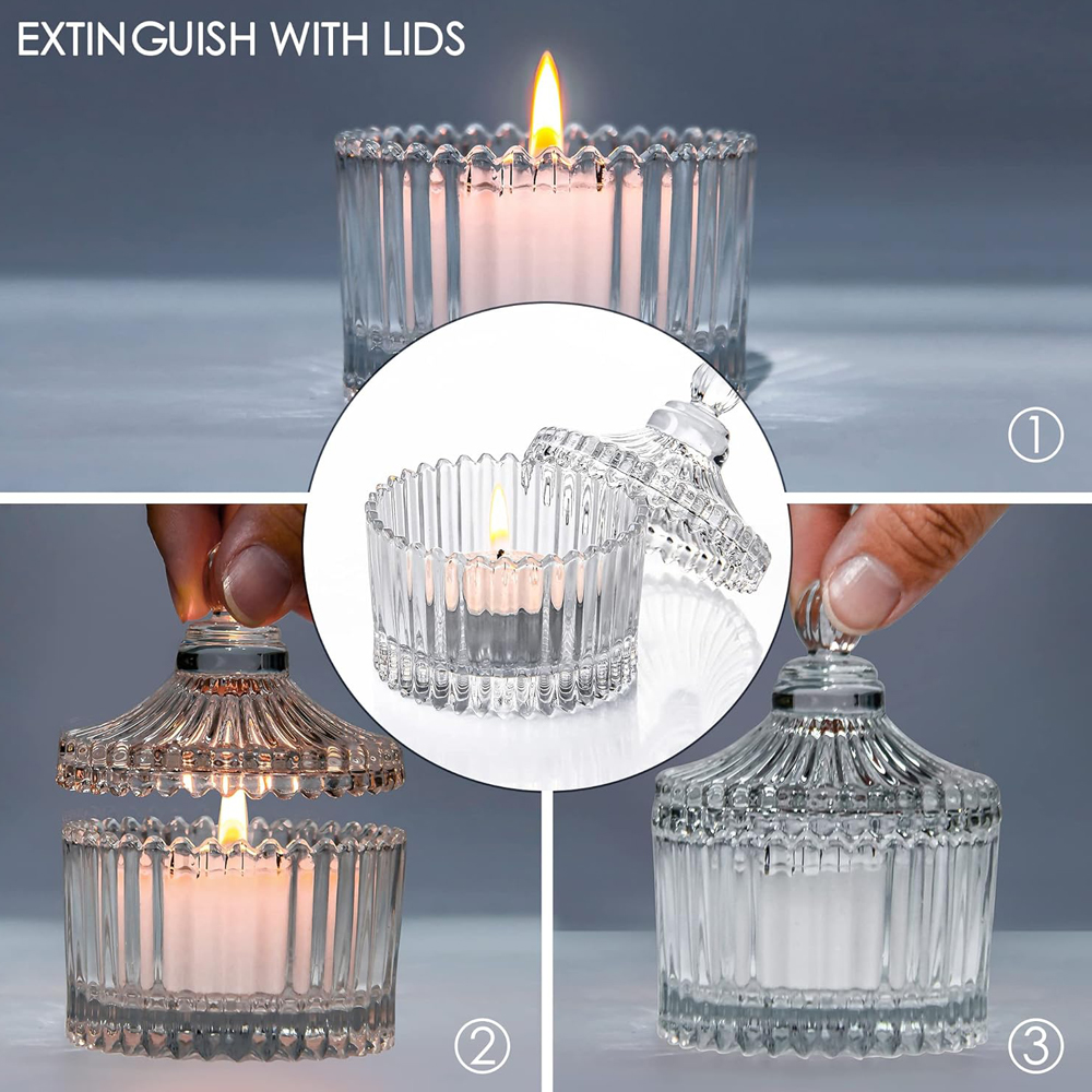 Votive Candle Holders with Lid - огляд і ціна Candle Making Jars With Lids