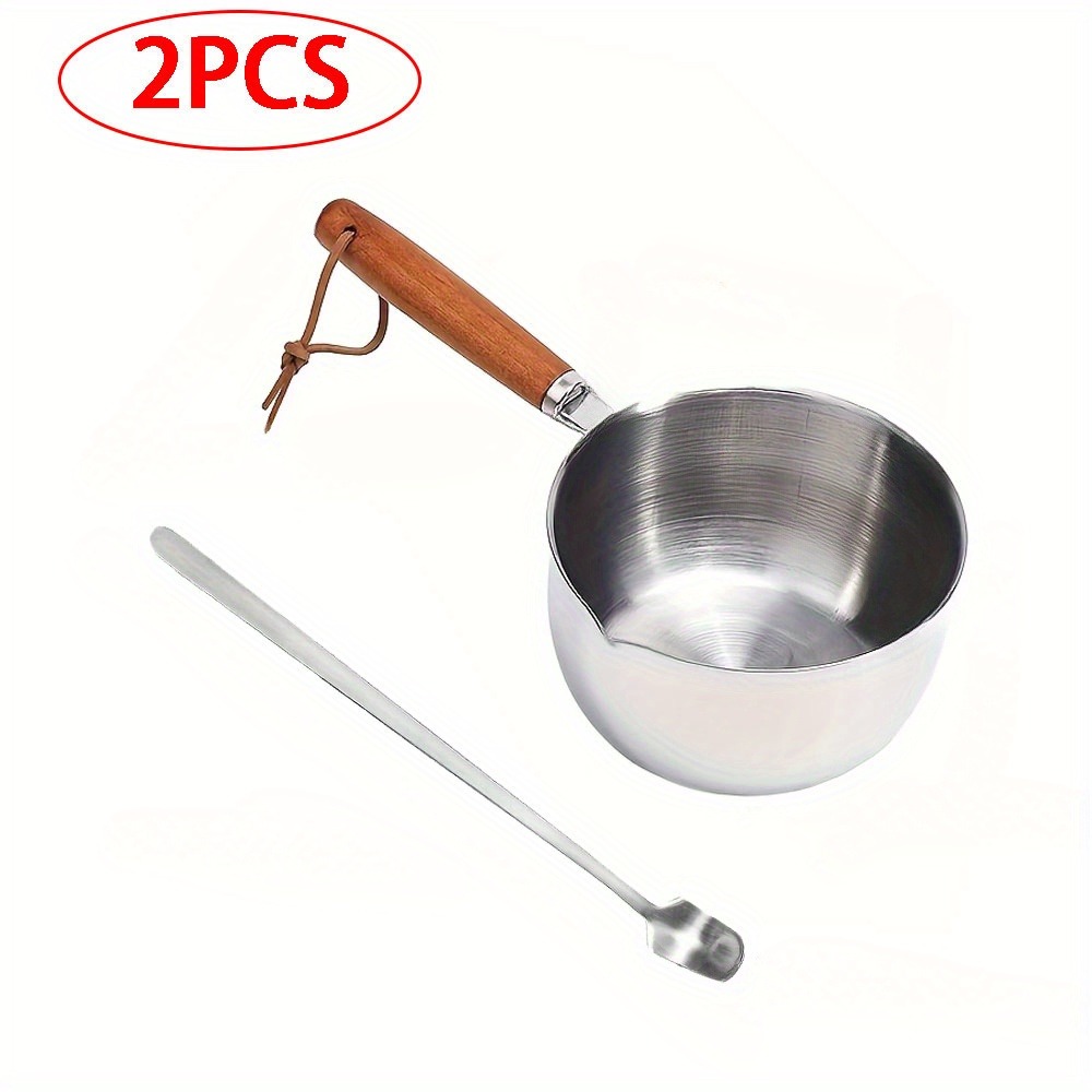 2PCS/SET Wood Handle Wax Melti - огляд і ціна Candle Making Jug