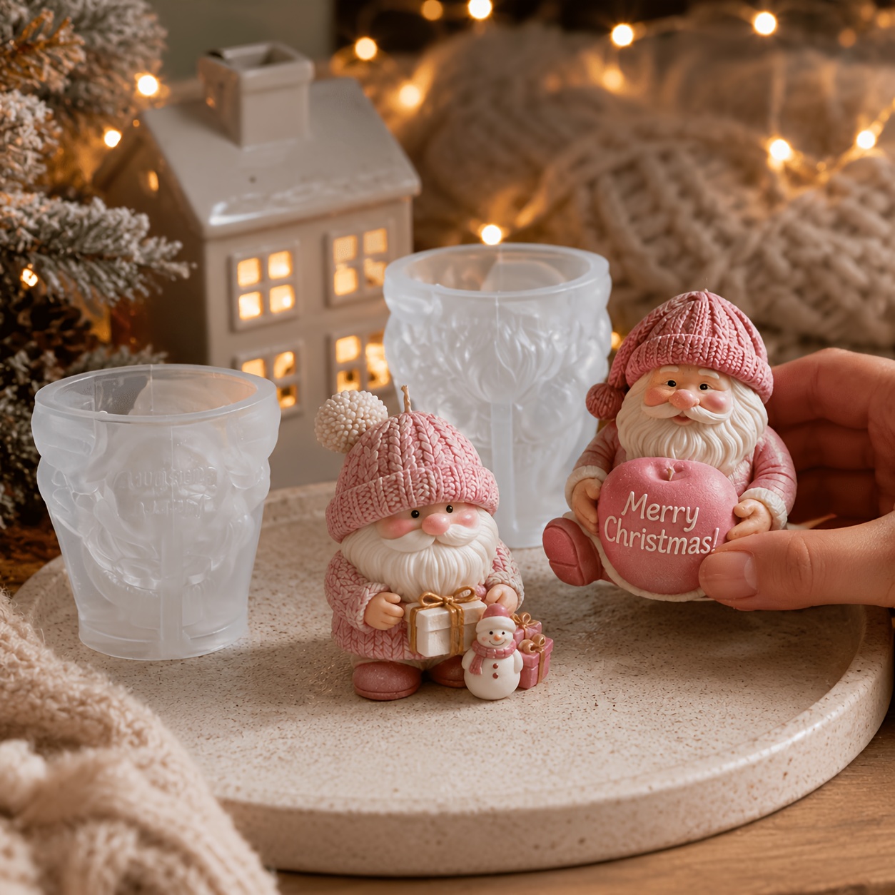 Xmas Holiday Gnome Silicone Ca - огляд і ціна Candle Making Kits