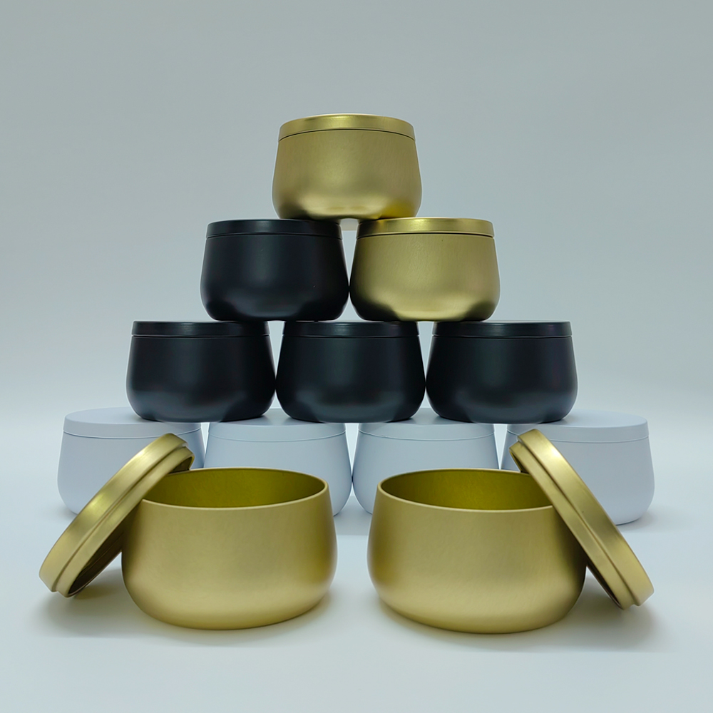 12pcs 8oz White Black Gold Met - огляд і ціна Tin Container Lid
