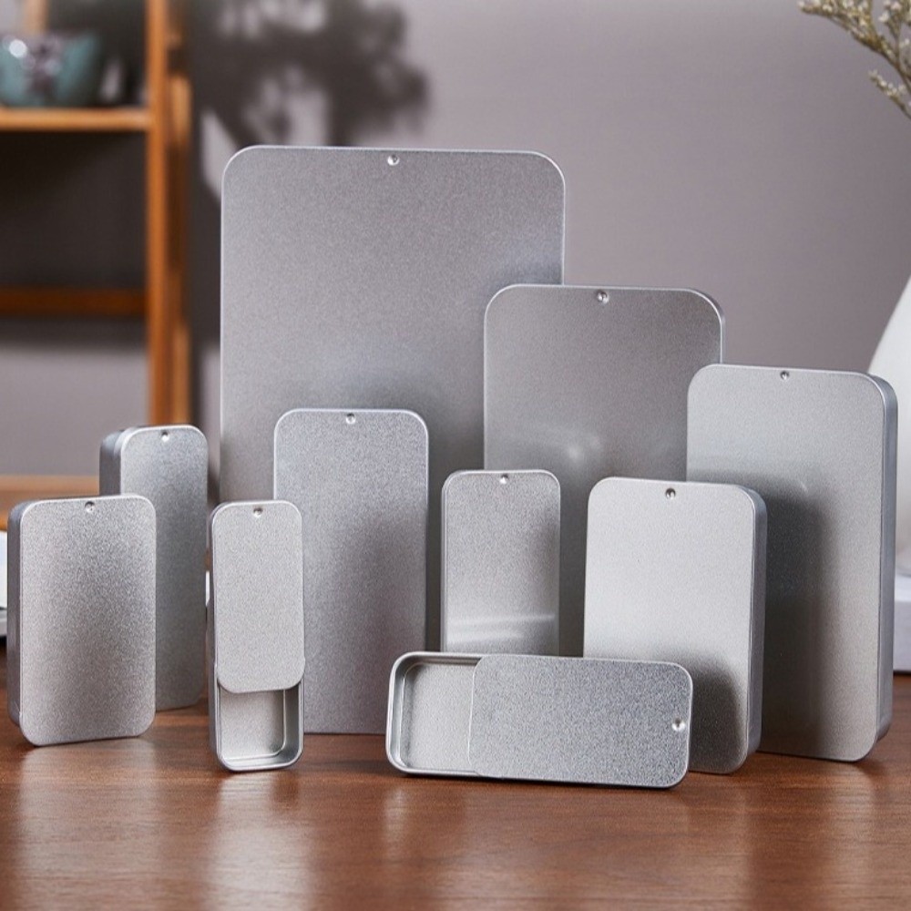 Multi Size Sliding Lid Tin Box - огляд і ціна Tin Container Lid